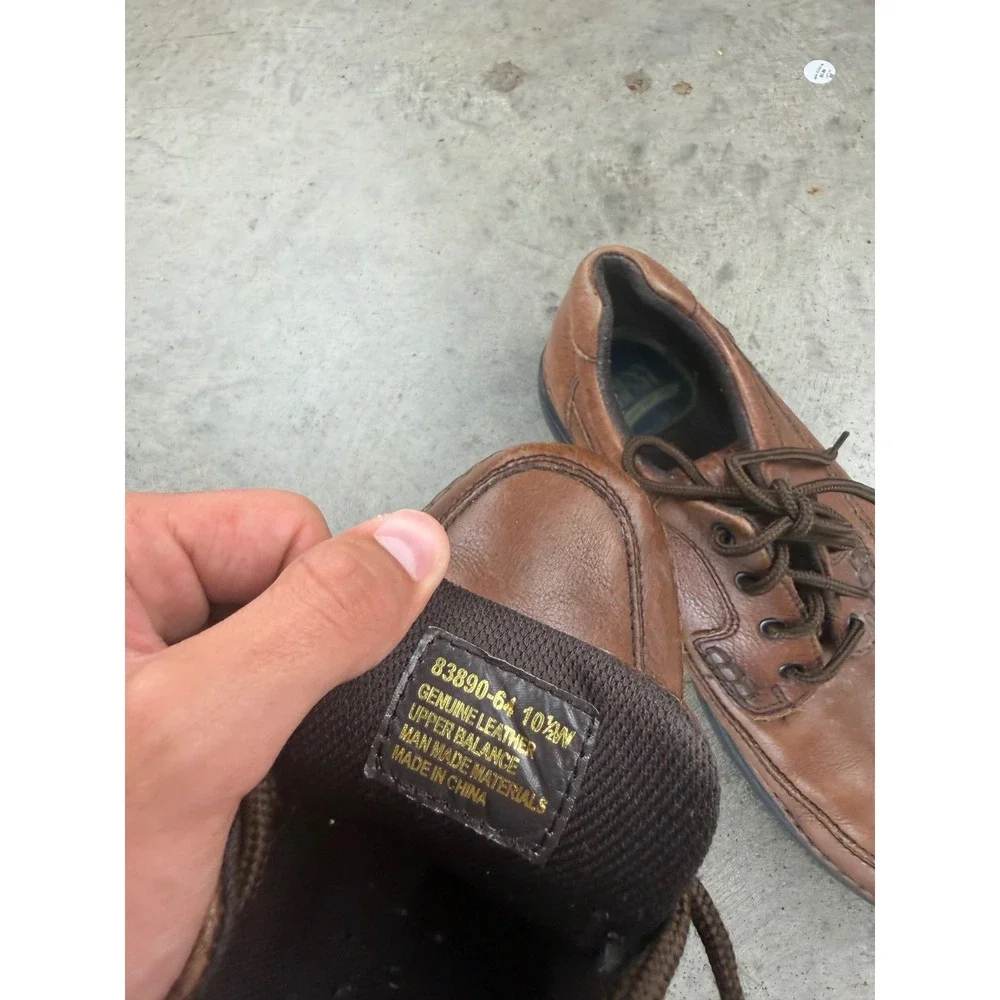 Vintage Low Boot Nunn Bush Mens Brown Leather Moc Toe Chunky Oxfords Size 10.5